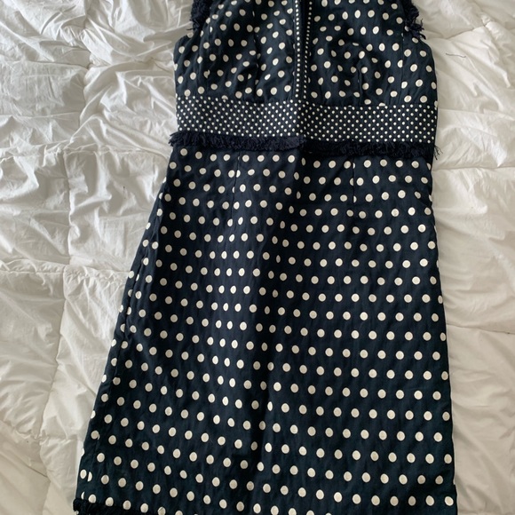 Tory Burch polka dot midi dress (navy, size 4) - Picture 2 of 7